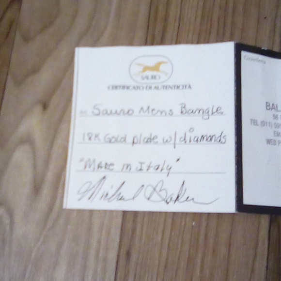 Sauro mens bracelet 18 kt gold plated with diamonds great condition - Picture 7 of 10